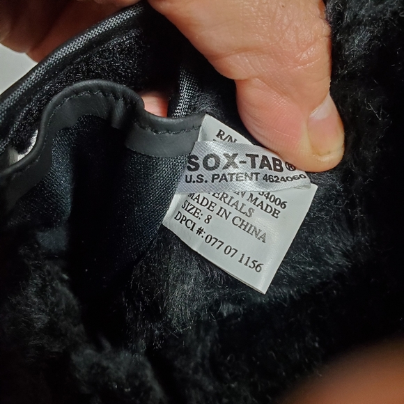 SOX TAB FOOTWEAR black fabric upper winter boots size 8 Medium - Picture 7 of 8